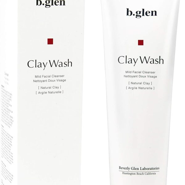 ビーグレン b.glen Clay Wash - Non-Foaming Face Wash for Men & Women from Japan with Hyaluronic Acid - Bentonite Clay - Helps for Dry Skin, Acne, Blackhead, Clogged Pores | Get Smooth, Moisturized Skin