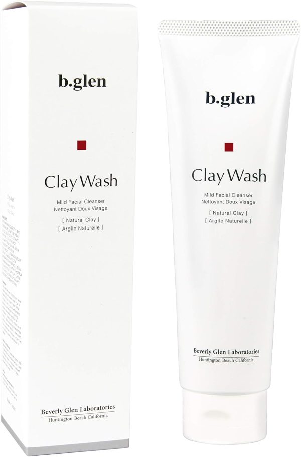 ビーグレン b.glen Clay Wash - Non-Foaming Face Wash for Men & Women from Japan with Hyaluronic Acid - Bentonite Clay - Helps for Dry Skin, Acne, Blackhead, Clogged Pores | Get Smooth, Moisturized Skin