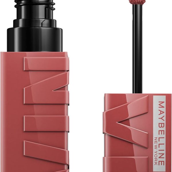 Maybelline Super Stay Vinyl Ink Longwear No-Budge Liquid Lipcolor, Highly Pigmented Color and Instant Shine, Peppy, Pink Lipstick, 0.14 fl oz, 1 Count