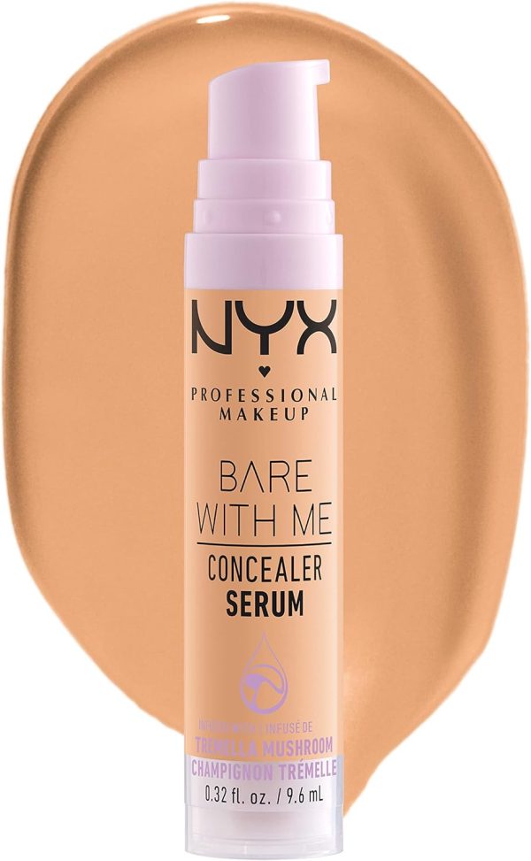 Nyx Professional Makeup Bare With Me Concealer Serum, Natural, Medium Coverage, Tan, 9.6Ml