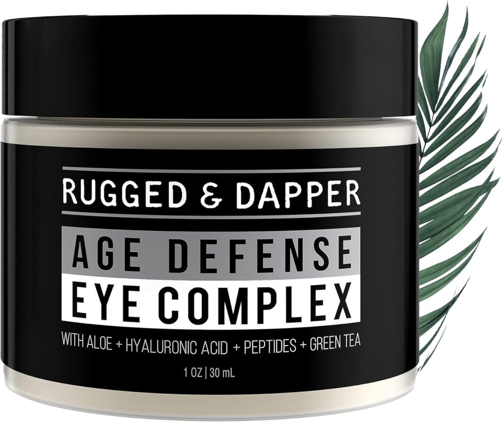 RUGGED & DAPPER- Eye Cream for Men- 1 oz- Powerful Anti Aging Gel Complex- Combats Wrinkles, Dark Circles & Visible Fatigue- Advanced Natural & Organic Ingredients Revives & Defends Entire Face