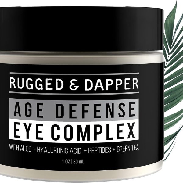 RUGGED & DAPPER- Eye Cream for Men- 1 oz- Powerful Anti Aging Gel Complex- Combats Wrinkles, Dark Circles & Visible Fatigue- Advanced Natural & Organic Ingredients Revives & Defends Entire Face