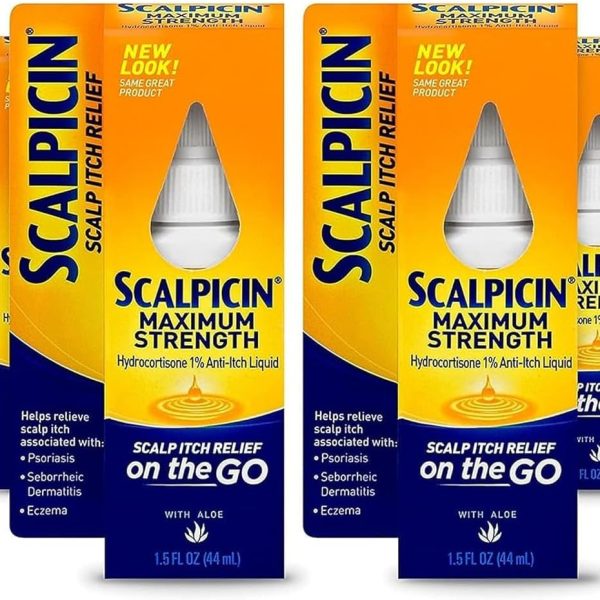 Scalpicin Scalp Itch Relief, 1.5 fl Oz. Maximum Strength (Pack of 6)