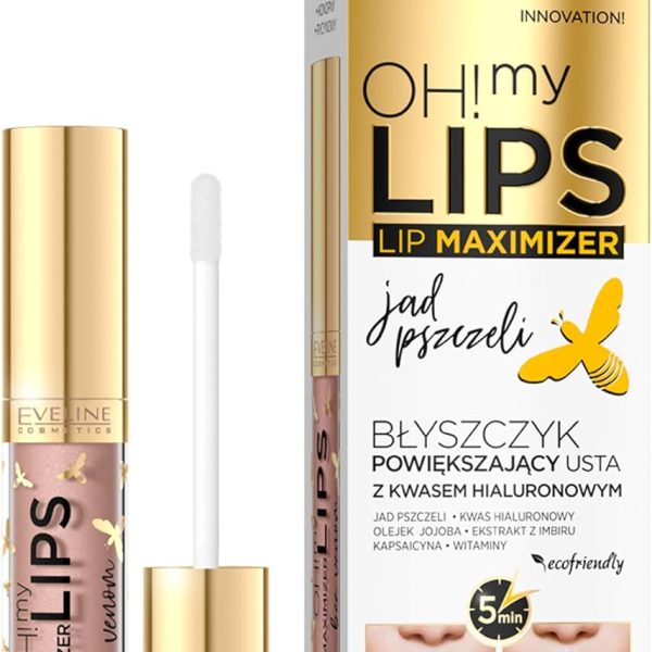 Eveline Cosmetics Oh My Lips Maximizer Bee Venom | For Full & Enlarged Looking Lips | 4.5 Ml