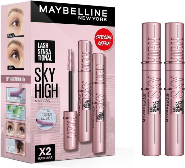 Maybelline New York - 2 PIECES SET LASH SENSATIONAL SKY HIGH MASCARA