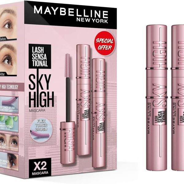 Maybelline New York - 2 PIECES SET LASH SENSATIONAL SKY HIGH MASCARA