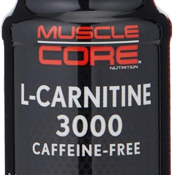 Muscle Core Nutrition L-Carnitine 3000 Caffeine-Free | 60ml X 12 Units| Berry Flavor | Zero Sugar | Performance, Energy & Focus