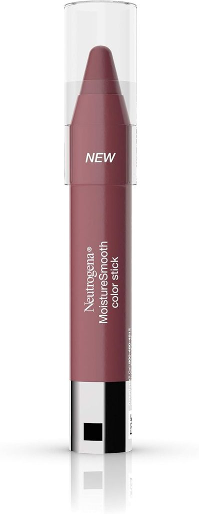 Neutrogena MoistureSmooth Color Stick for Lips, Moisturizing and Conditioning Lipstick with a Balm-Like Formula, Nourishing Shea Butter and Fruit Extracts, 120 Berry Brown.011 oz