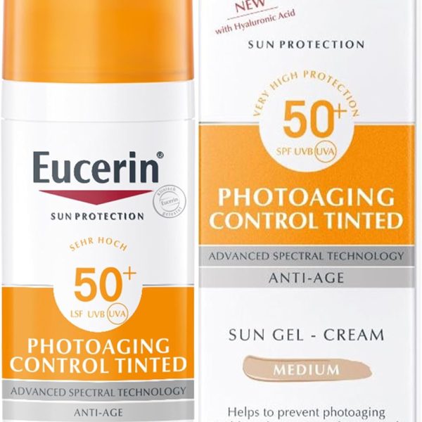 Eucerin Sun Protection Photoaging Control CC Sun Medium Tinted Cream SPF 50+ 50ml - Pack May Vary