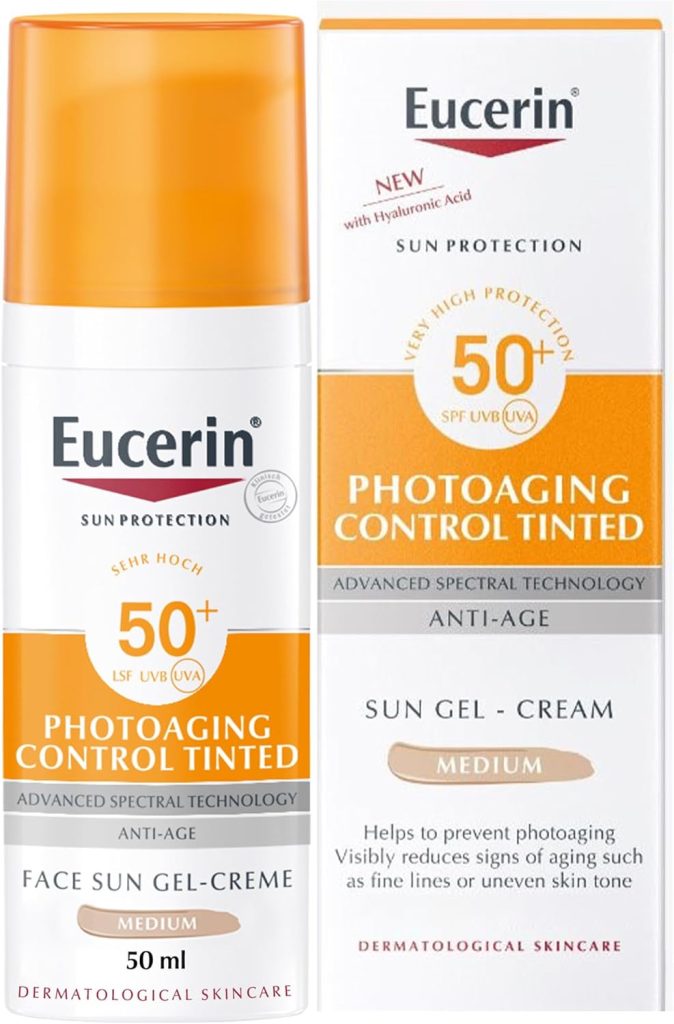 Eucerin Sun Protection Photoaging Control CC Sun Medium Tinted Cream SPF 50+ 50ml - Pack May Vary