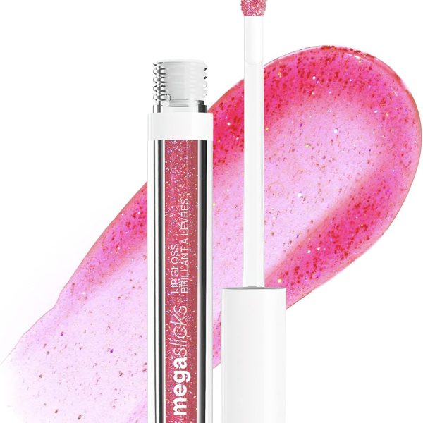 wet n wild MegaSlicks Lip Gloss, Ultra-Glossy, Vitamin-E Enriched, Ultra-Gloss High Shine Moisturizing, Cruelty-Free & Vegan - Crushed Grapes