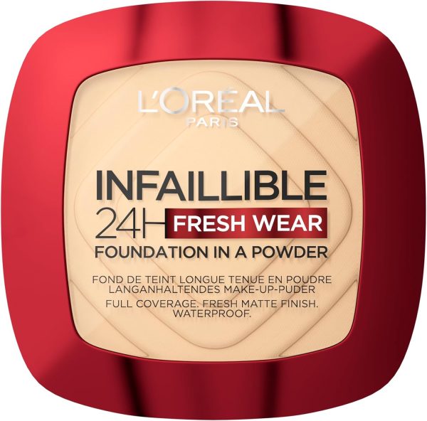 L’Oréal Paris Infaillible 24H Fresh Wear Foundation in a powder, 130 True Beige