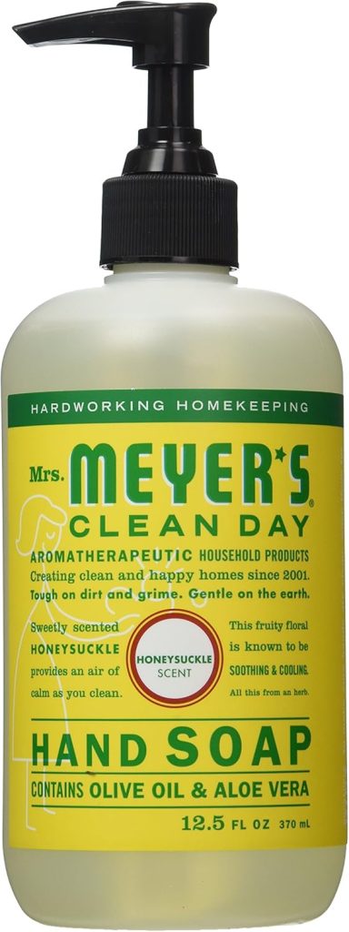 SC Johnson Mrs. MEYER'S Clean Day Liquid Hand Soap, Honeysuckle, 12.50 oz