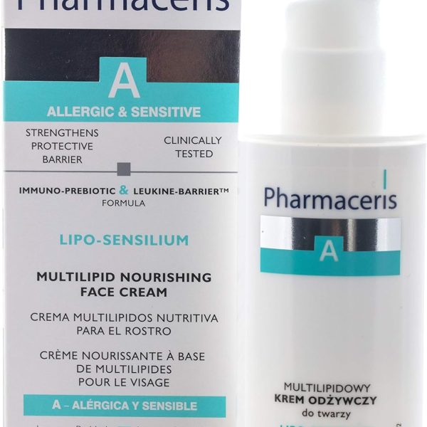 Pharmaceris Facial Moisturizer, Sensitive Skin, Peptides and Hyaluronic Acid, Unscented, Hypo-Allergenic, Non-comedogenic, Women and Men, by , 50 ml