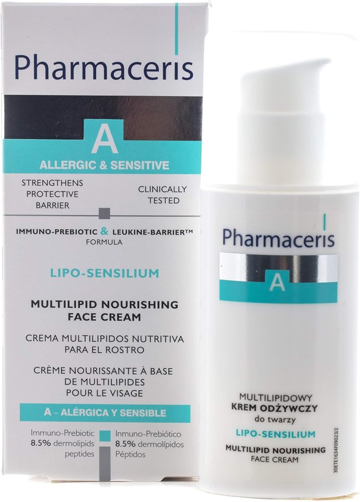 Pharmaceris Facial Moisturizer, Sensitive Skin, Peptides and Hyaluronic Acid, Unscented, Hypo-Allergenic, Non-comedogenic, Women and Men, by , 50 ml