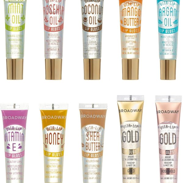 Broadway Vita-Lip Clear Lip Gloss 0.47oz/14ml (10 PCS SET)