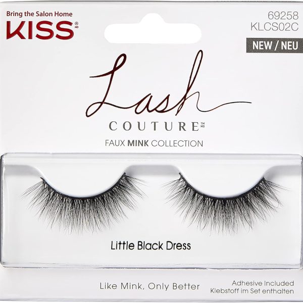 Kiss Lash Couture Mink Collection Eyelashes Klcs02C, Little Black Dress, 1 Pair