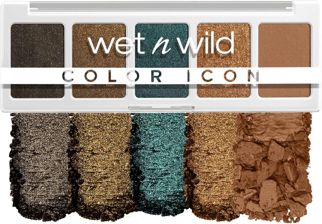 Wet n Wild Color Icon Eyeshadow Makeup 5 Pan Palette, My Lucky Charm, Matte, Shimmer, Metallic, Long Wearing, Rich Buttery Pigment, Cruelty Free