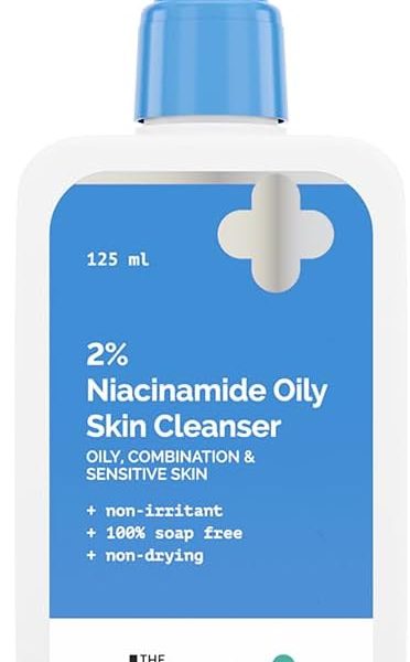 The Derma Co 2% Niacinamide Oily Skin Cleanser for Sensitive, Oily & Combination Skin 125 ml Non-Irritant | 100% Soap-Free | Non-Drying | Gently Cleanses Makeup | With 0.1% ww Salicylic Acid