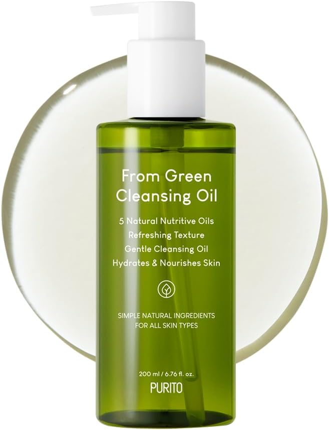 PURITO From Green Cleansing Oil 6.76 fl.oz / 200ml, Makeup Remover, Facial Cleanser, light cleansing oil, oil cleanser, EWG