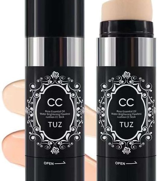 tuz CC Stick, CC Cream Moisturizing Full Coverage Foundation Makeup, Color Correcting Cream, Concealer Long-lasting Waterproof, Oil-Free