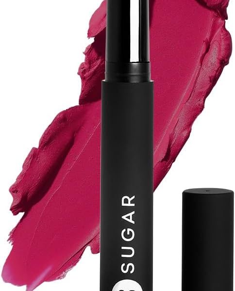 SUGAR Cosmetics Matte Attack Transferproof Lipstick - 01 Bold Play (Cardinal Pink), Pink, 2 g Moisturiser, Long Lasting, Matte Finish