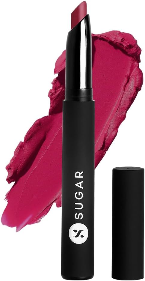 SUGAR Cosmetics Matte Attack Transferproof Lipstick - 01 Bold Play (Cardinal Pink), Pink, 2 g Moisturiser, Long Lasting, Matte Finish