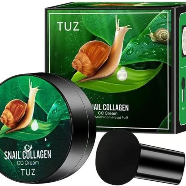 TUZ Mushroom Head Air Cushion Foundation CC Cream, Concealer Lasting Nude Makeup Brightening Pigment CC Liquid Foundation, Oil Control Moisturizing (tuz-02)