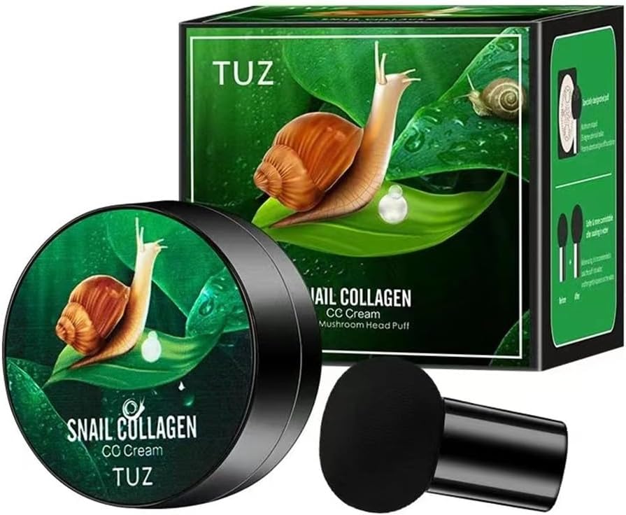 TUZ Mushroom Head Air Cushion Foundation CC Cream, Concealer Lasting Nude Makeup Brightening Pigment CC Liquid Foundation, Oil Control Moisturizing (tuz-02)