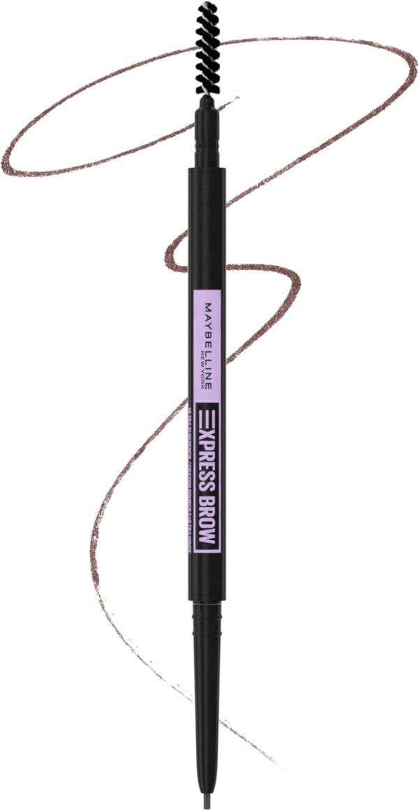 Maybelline New York Brow Ultra Slim Defining Eyebrow Makeup Mechanical Pencil With .55 MM Tip & Blending Spoolie For Precisely Defined Eyebrows, 0.003 Oz, Medium Brown, 1 Count, (Pack of 1)