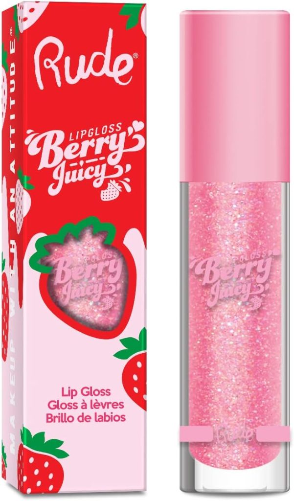 RUDE Berry Juicy Lip Gloss, Flirty