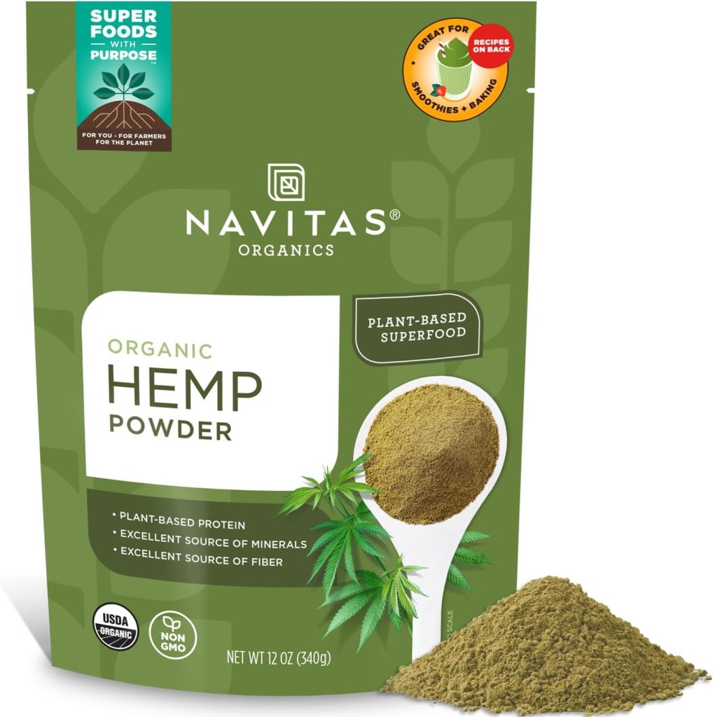 Navitas Organics Non-GMO Cold-Pressed Hemp Powder - 12oz