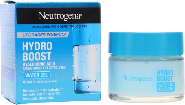 Neutrogena Hydro Boost Hyaluronic Acid Hydrating Water Gel Daily Face Moisturizer for Dry Skin, Oil-Free, Non-Comedogenic Face Lotion, 1.7 fl. oz