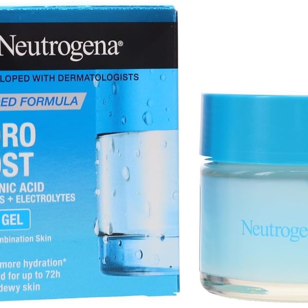 Neutrogena Hydro Boost Hyaluronic Acid Hydrating Water Gel Daily Face Moisturizer for Dry Skin, Oil-Free, Non-Comedogenic Face Lotion, 1.7 fl. oz