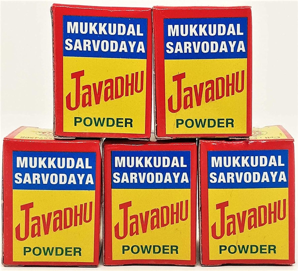 Mukkudal Sarvodaya Bns Sarvodaya Javadhu Herbal Scented Powder For Cloth And Body - Pack Of 5