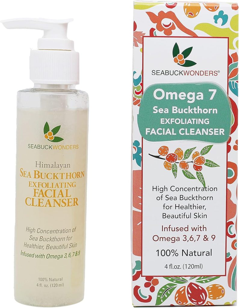 SeabuckWonders Organic Sea Buckthorn Exfoliating Facial Cleanser, 4 FL OZ