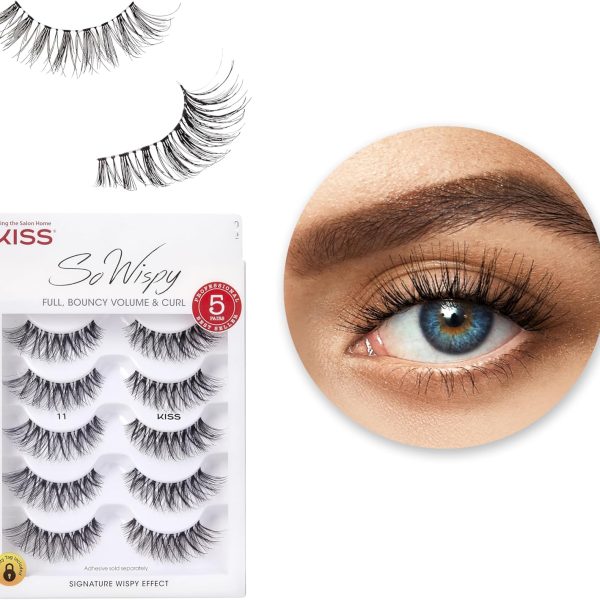 KISS Products So Wispy Lashes, 5 Pair (Package May Vary)